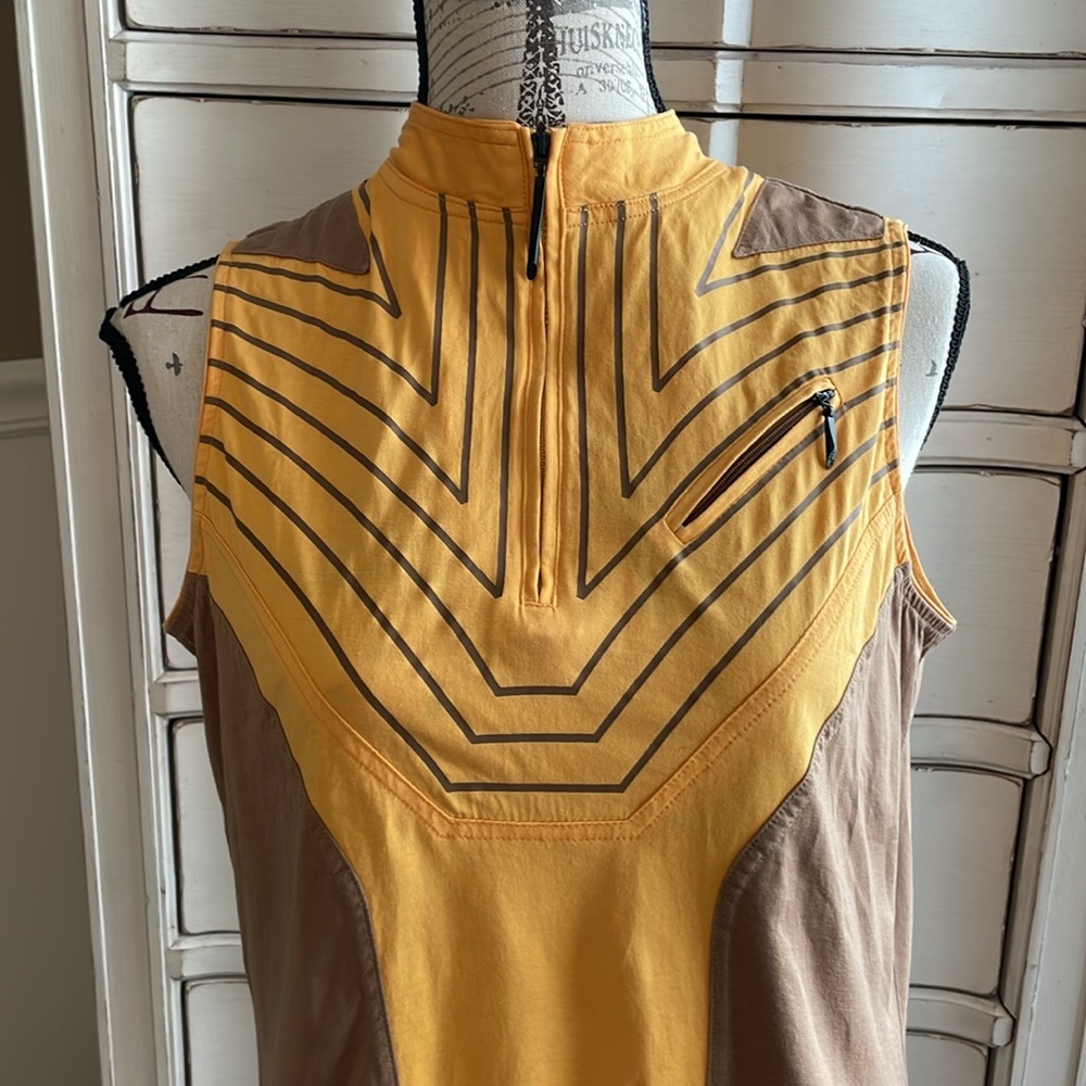 Jamie Sadock Yellow and Brown Tank Top